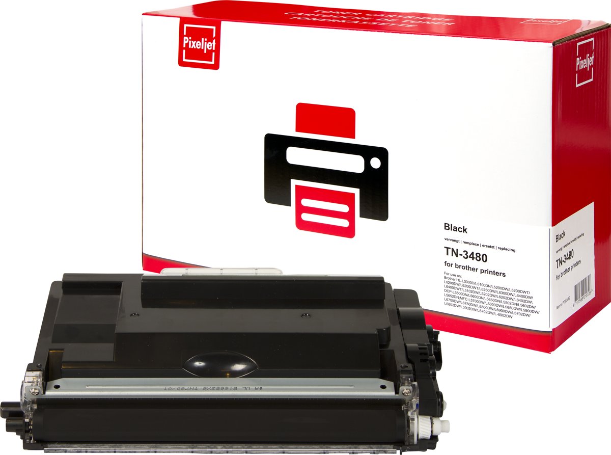 Brother TN-3480 Toner |Zwart| - Pixeljet